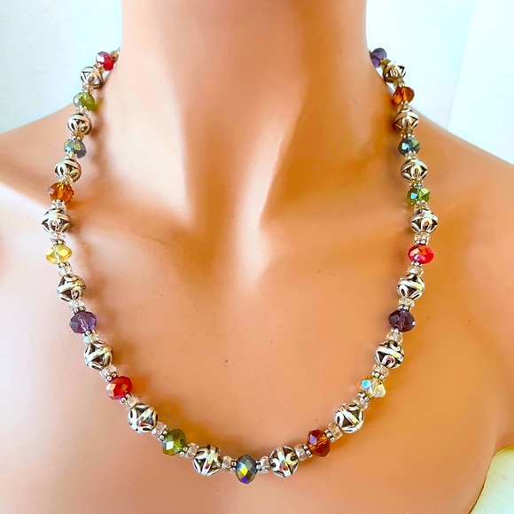 Brighton Kalpana Long Necklace Multicolor Crystal Beads.  Multi colors - Picture 1 of 5